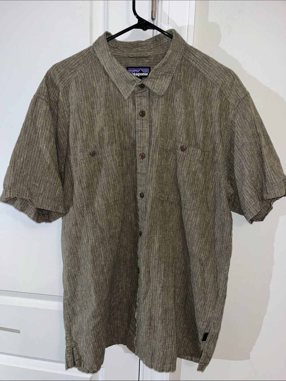 Patagonia organic cotton/hemp blend short sleeve work shirt Style hiking Trail